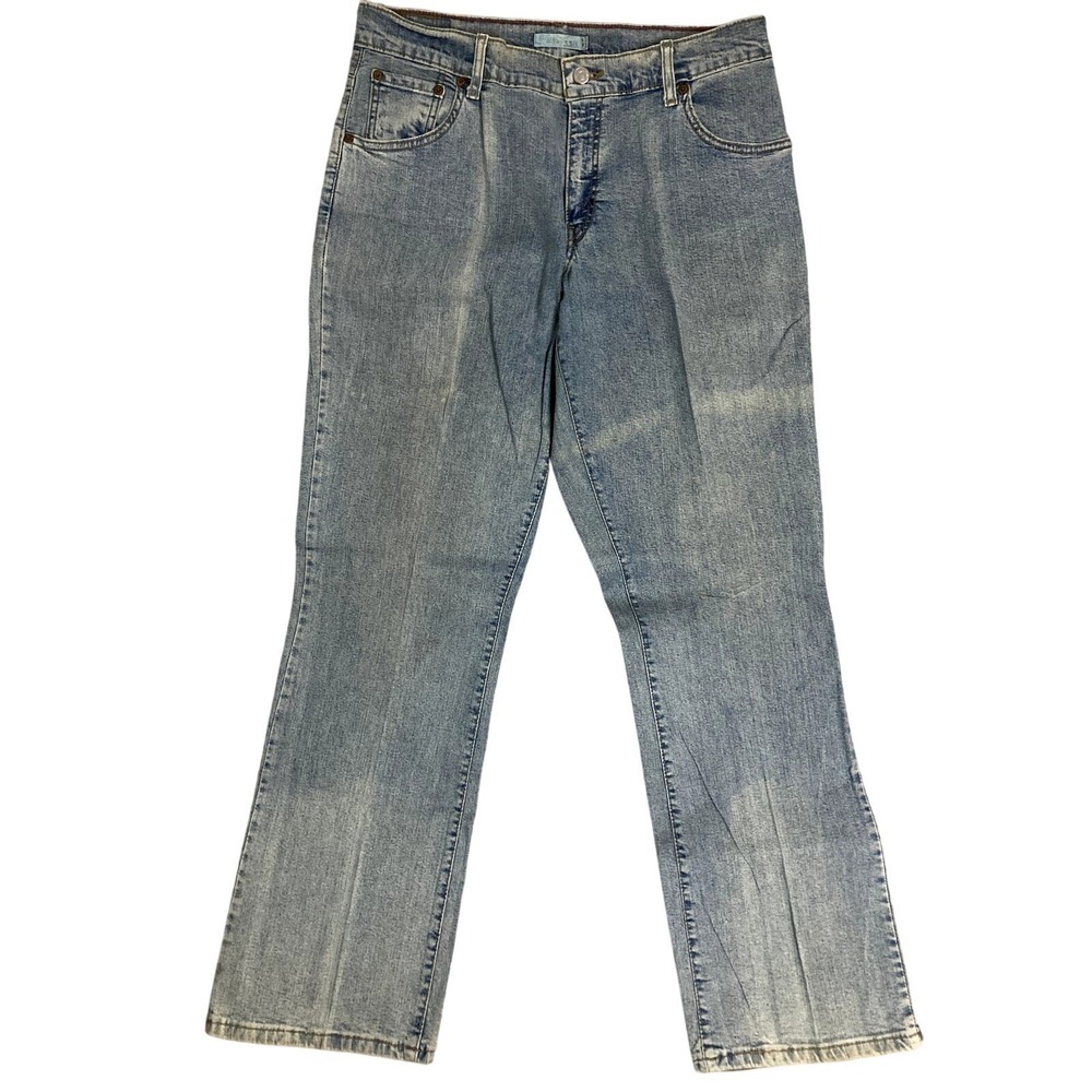 Levi's 550 Vintage Relaxed Boot Jeans Women 10M 32X30‎ Light Wash Distressed Y2K